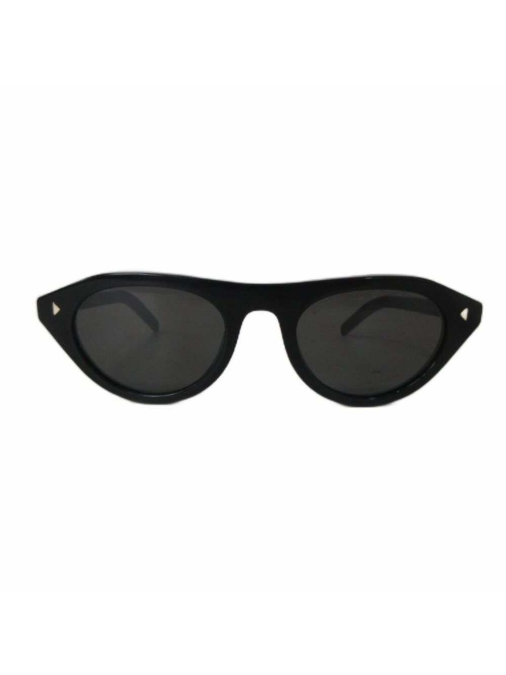Prada Sunglasses Eyewear Logo Line Design Metal Plate Color Lens Black